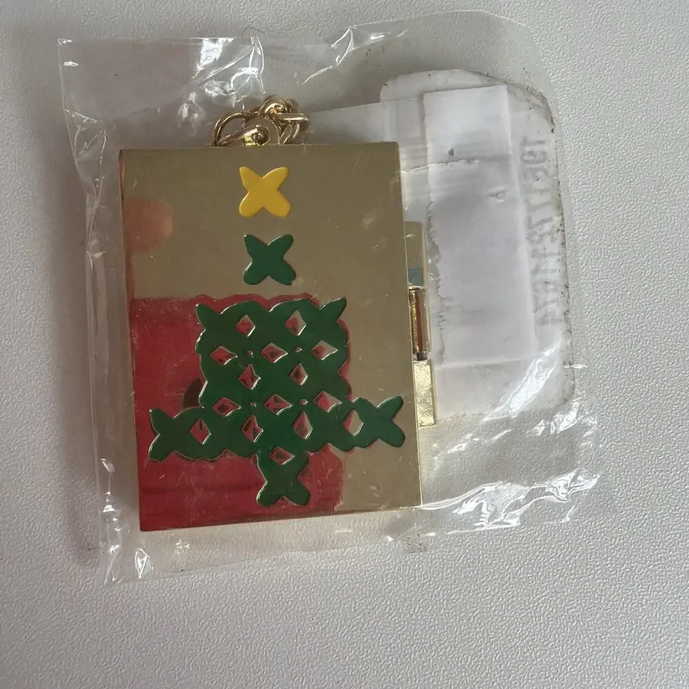 Taylor Swift Christmas Tree Farm Keychain Gold Holiday Official Merch New
